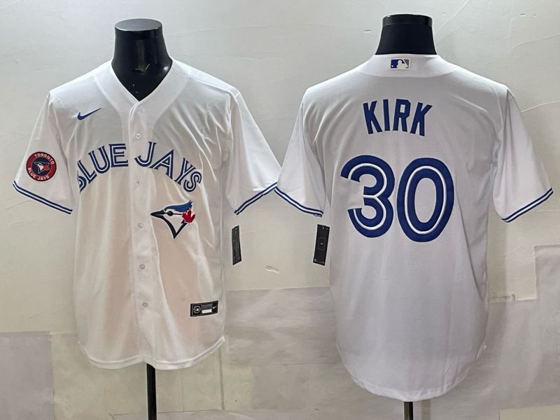 Men 2025 Toronto Blue Jays #30 Kirk white Game Nike MLB Jersey style 05->toronto blue jays->MLB Jersey